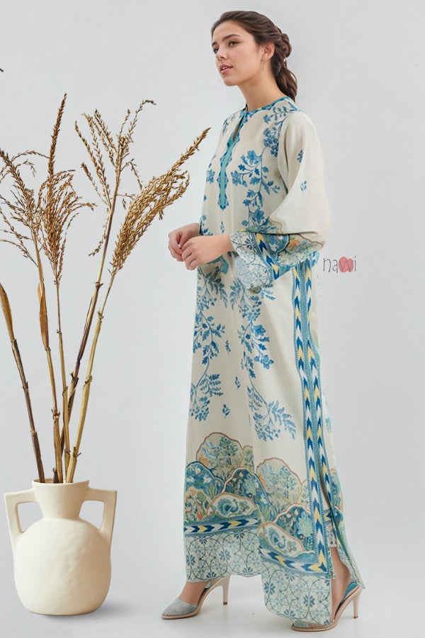 Ocean Veil Kaftan Dress